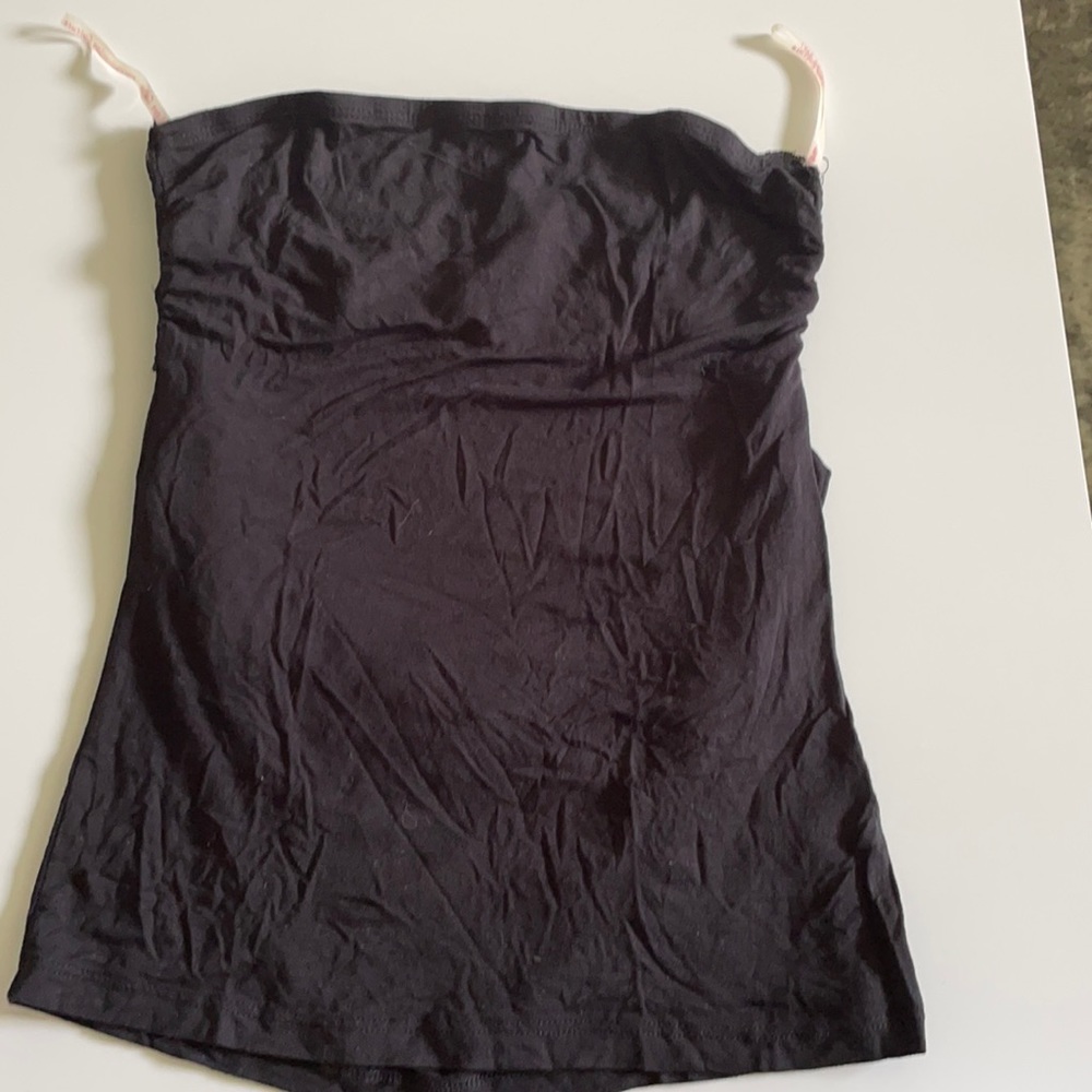 Black Tube Top with Lace Band in the Back